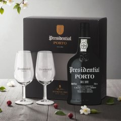 Porto Presidential Ruby 0,75l 19% + dárková kazeta 2x skleničky