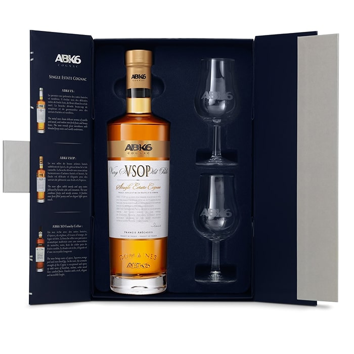 ABK6 VSOP Single Estate Cognac 0,7l 40% + dárková krabička 2x skleničky