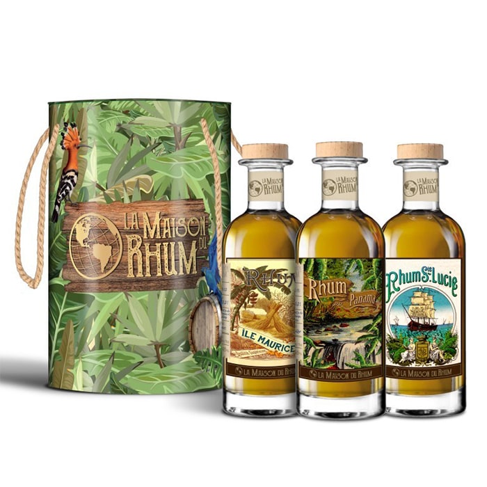 La Maison du Rhum Mini Bucket 3 x 0,2l (Santa Lucia 2015, Panama 2010, Mauritius 2012) 45%