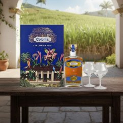 Coloma Rum 8yo 0,7l 40% + dárková kazeta 2x skleničky