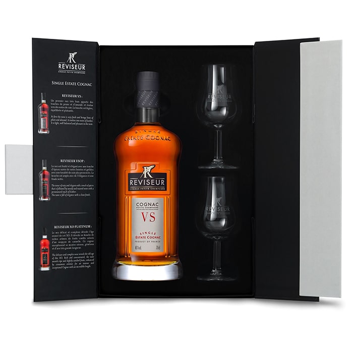 Reviseur VS Single Estate Cognac 0,7l 40% + dárková krabička 2x skleničky