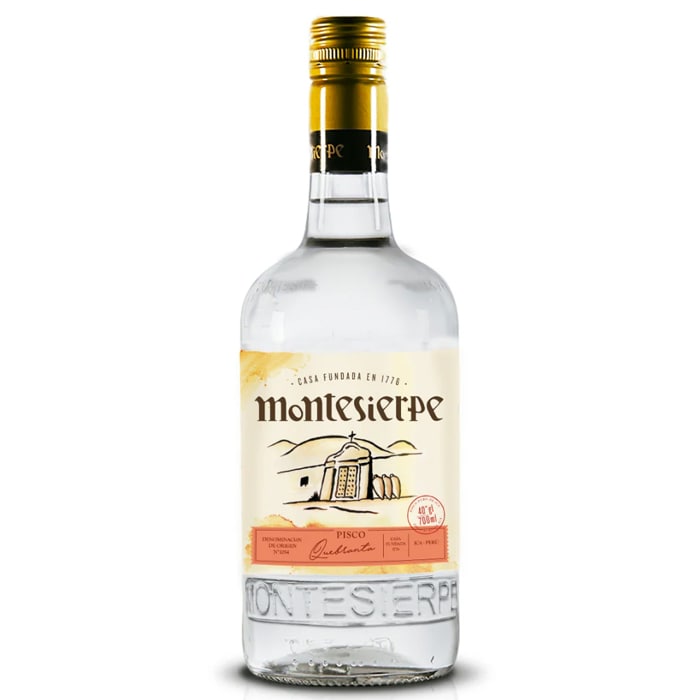 Pisco Montesierpe Quebranta Peru 0,7l 40%
