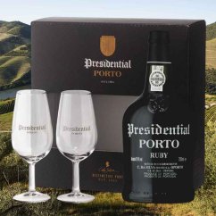 Porto Presidential Ruby 0,75l 19% + dárková kazeta 2x skleničky