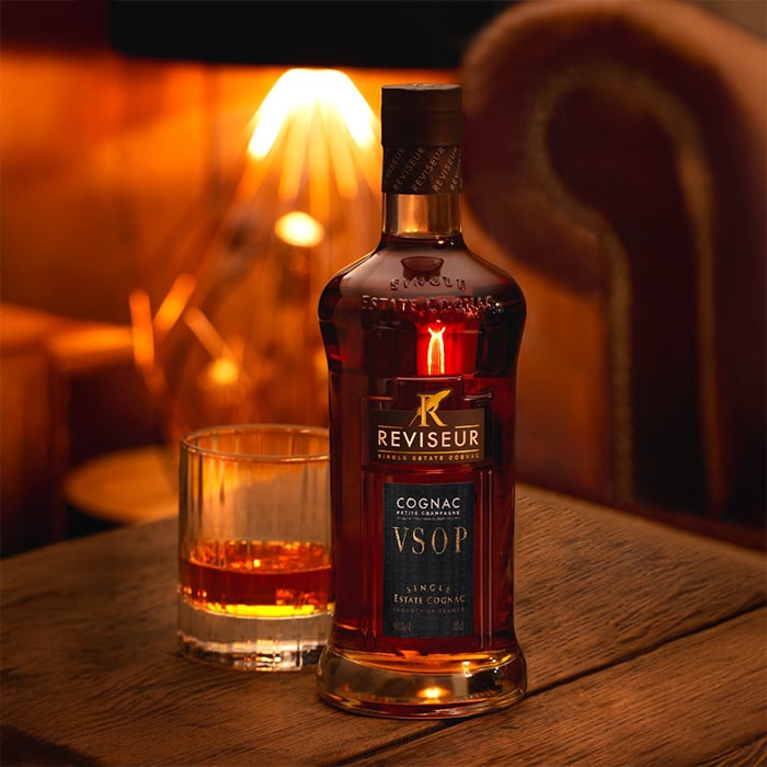 Reviseur VSOP Single Estate Cognac 0,7l 40% + dárková krabička 2x skleničky