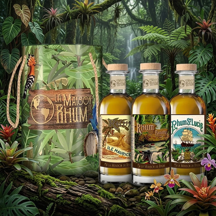 La Maison du Rhum Mini Bucket 3 x 0,2l (Santa Lucia 2015, Panama 2010, Mauritius 2012) 45%